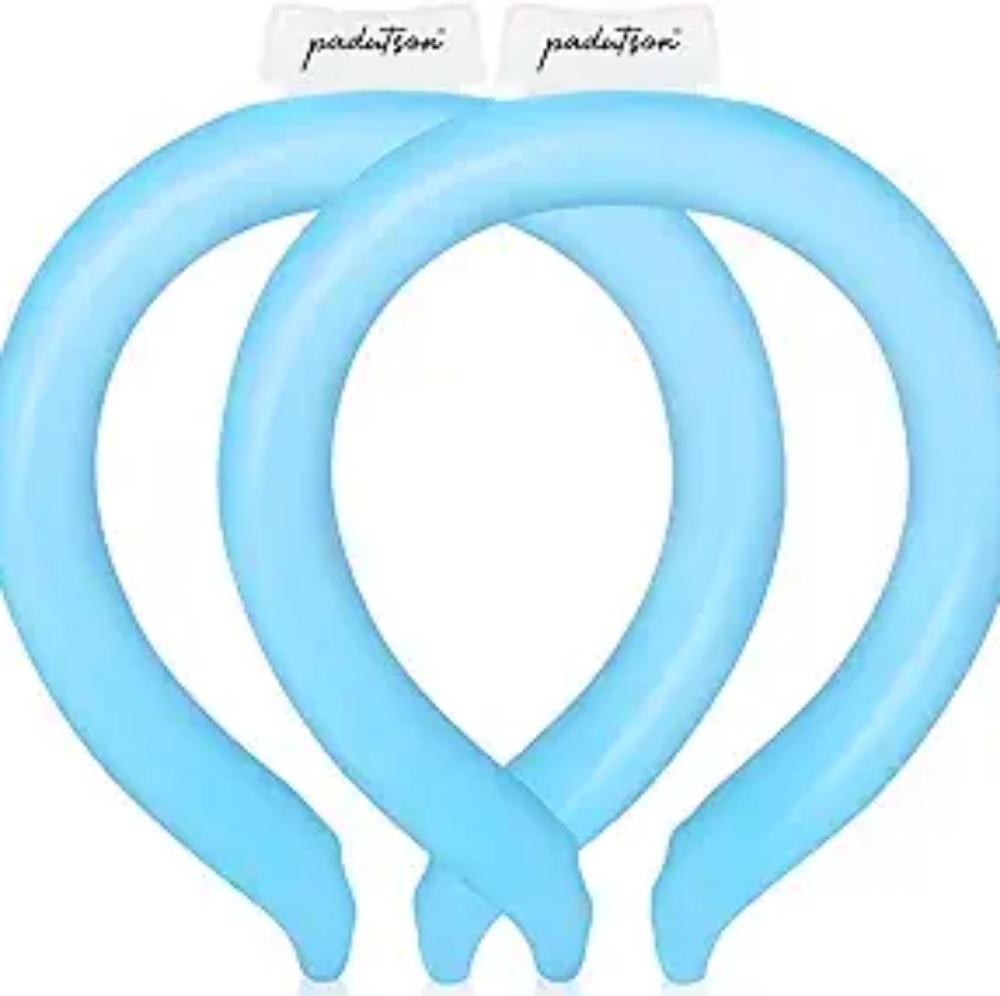 Pack Neck Cooling Tube, Reusable Ice Neck Ring Cooler Wraps,Wearable Body Coolin